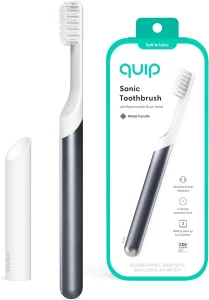 quip adult electric toothbrush - sonic toothbrush with travel cover